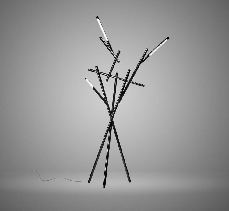 LAMPADAIRE TUAREG CHROME NOIR-4