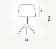 LAMPE DE TABLE LUMIERE PICOLLA ALUMINIUM/BLANC-7