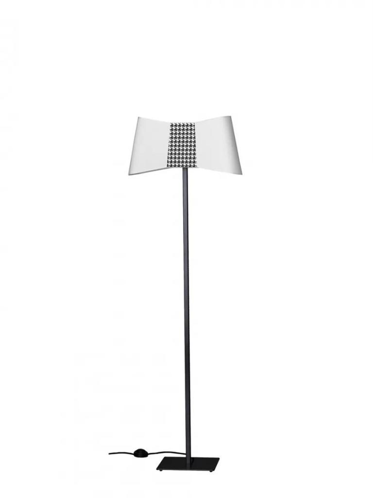 Lampadaire Grand Couture Blanc  Pied-de-Poule-3