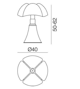 Lampe de Table PIPISTRELLO MEDIUM - 9W 2700K LED DIMMABLE - VERT AGAVE-5