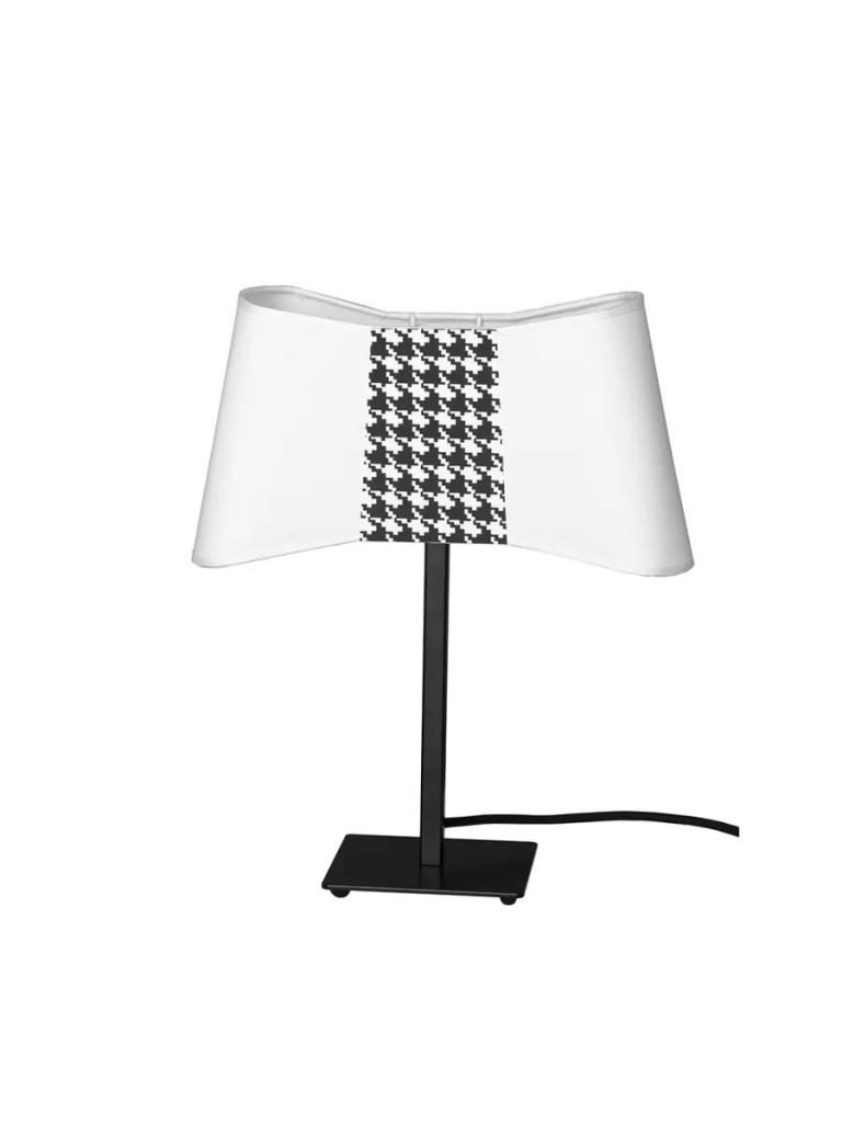 Lampe de Table Petit Couture Blanc  Pied-de-Poule-5