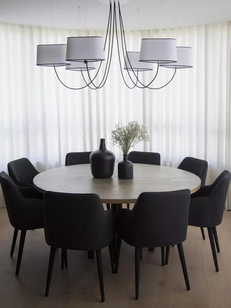 Lustre 6 Moyen Nuage Blanc bordure noire-5