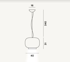 SUSPENSION CHOUCHIN 1 LED ORANGE-6
