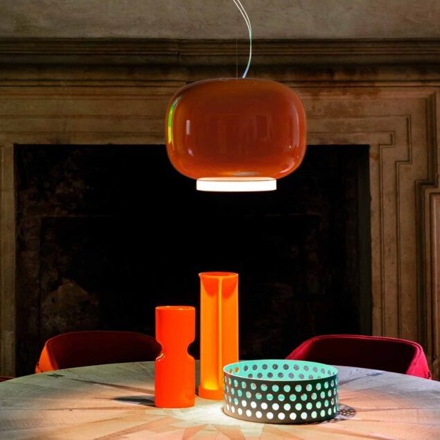 SUSPENSION CHOUCHIN 1 LED ORANGE-7