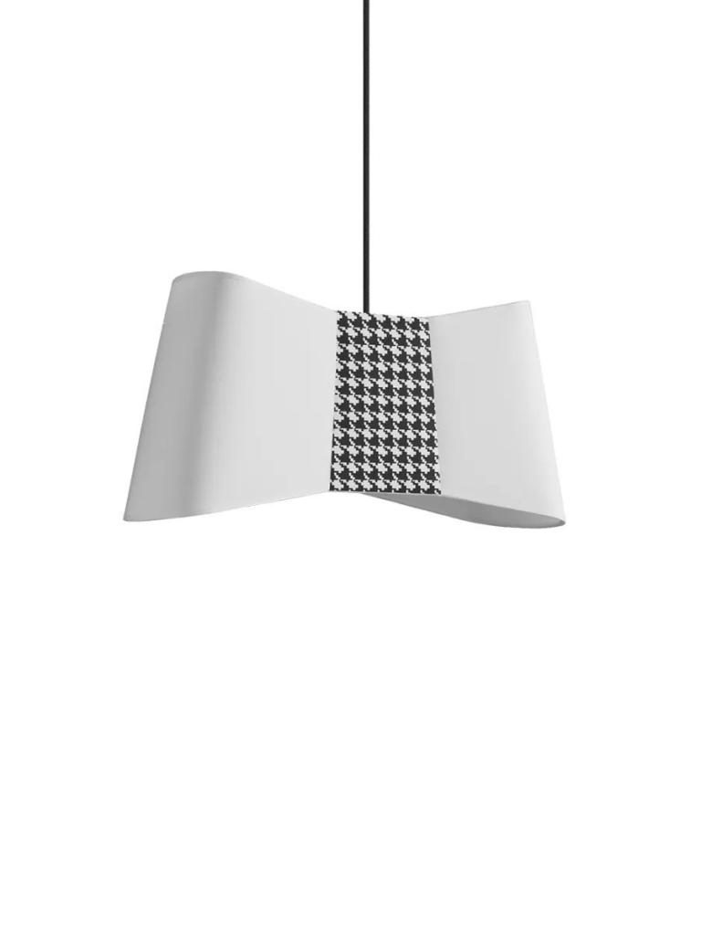 Suspension Grand Couture Blanc  Pied-de-Poule-3