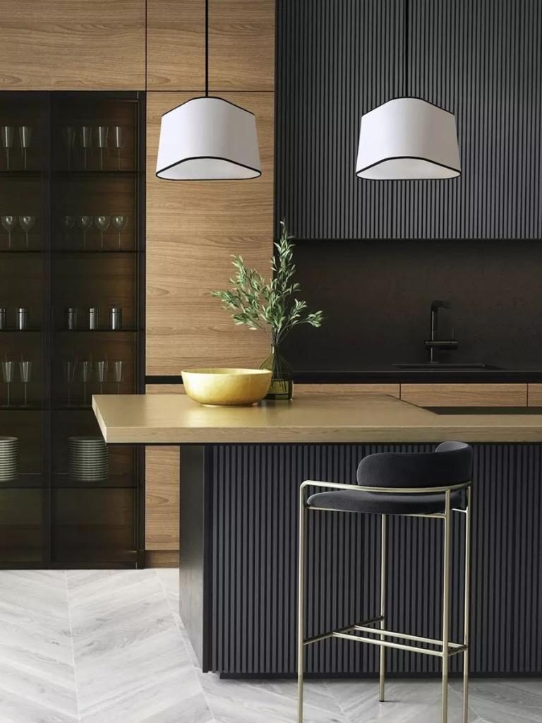 Suspension Moyen Nuage Blanc bordure noire-3