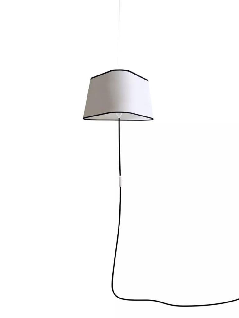 Suspension Nomade Grand Nuage Blanc bordure noire-3