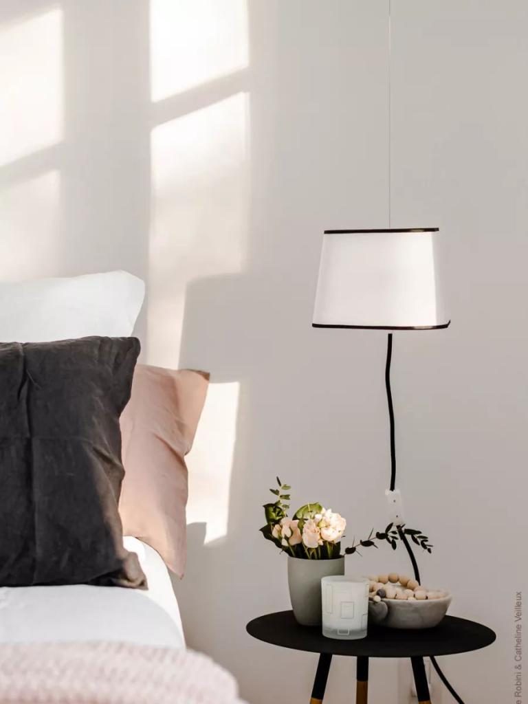 Suspension Nomade Petit Nuage Blanc bordure noire-7