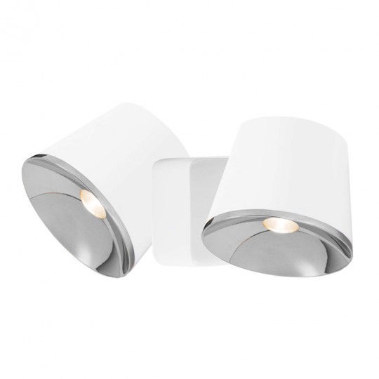 Shalan Applique Double Blanc/Chromé