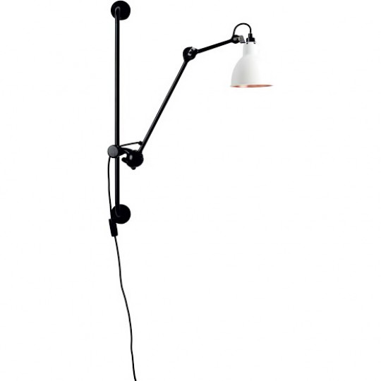 Applique 210 Noir Satiné Réflecteur Blanc Cuivre