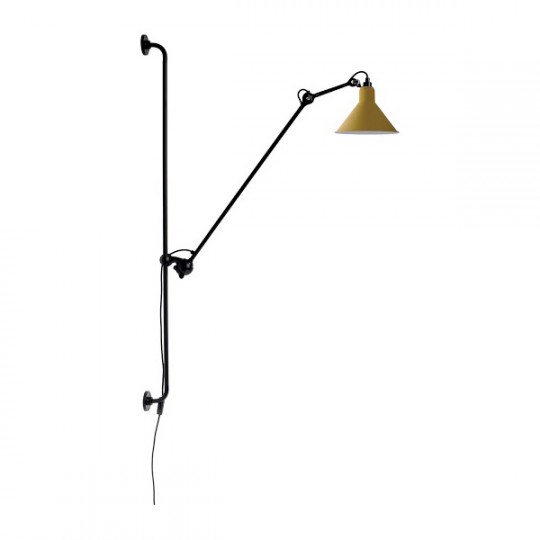 Applique 214 Noir Satiné Réflecteur Jaune