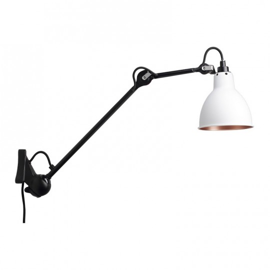 Applique 222 Noir Satiné Réflecteur Blanc Cuivre