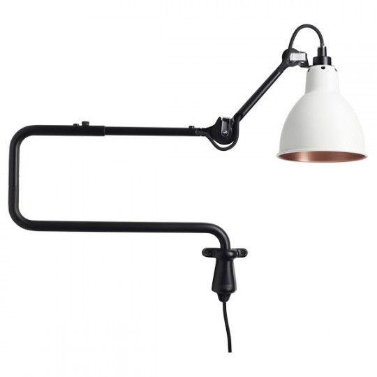 Applique 303 Noir Satiné Réflecteur Blanc Cuivre