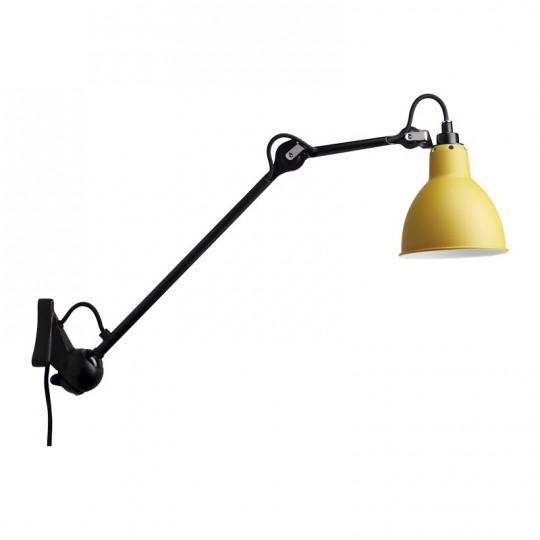 Applique 222 Noir Satiné Réflecteur Jaune