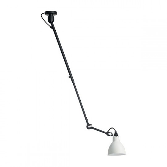 Suspension 302 Noir Satiné Réflecteur Blanc