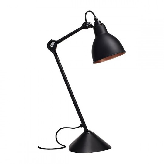 Lampe de Table 205 Noir Réflecteur Noir Cuivre