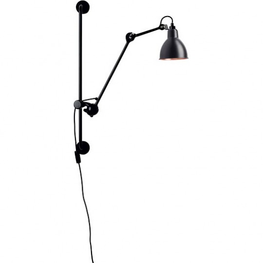 Applique 210 Noir Satiné Réflecteur Noir Cuivre
