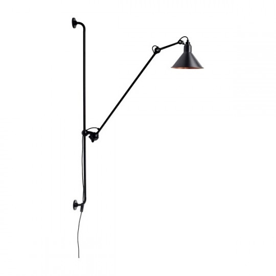 Applique 214 Noir Satiné Réflecteur Noir Cuivre