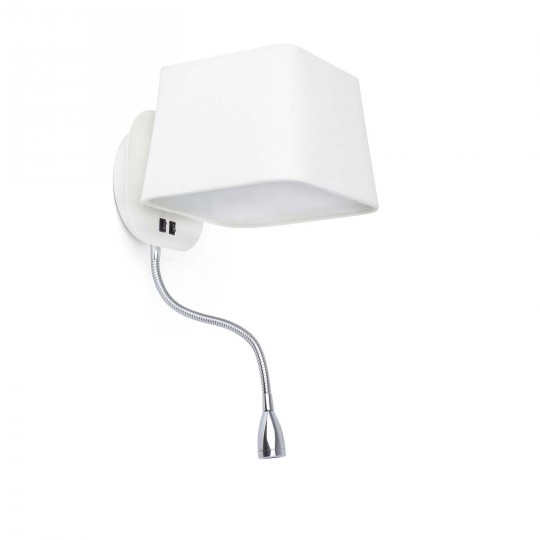 Joliet 2 Applique avec Liseuse LED Blanc