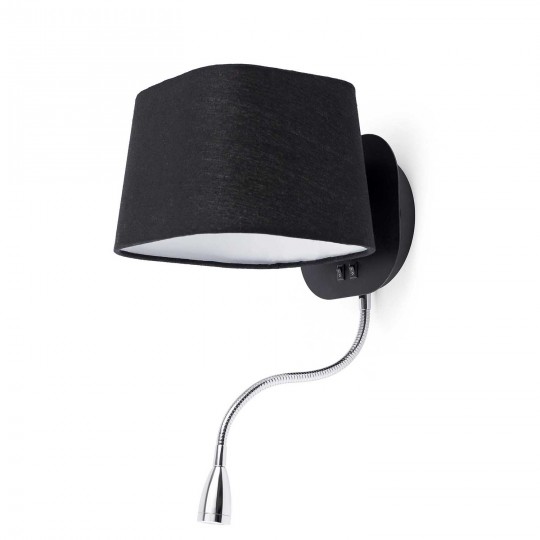 Joliet 2 Applique avec Liseuse LED Noir