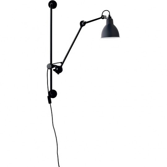 Applique 210 Noir Satiné Réflecteur Bleu