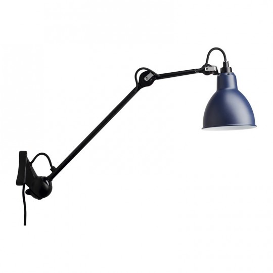 Applique 222 Noir Satiné Réflecteur Bleu