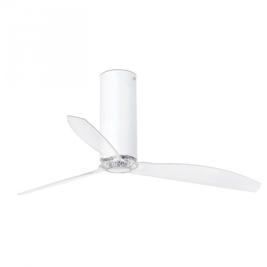 Siphon Ventilateur de Plafond Blanc Mat/Transparent avec Moteur DC