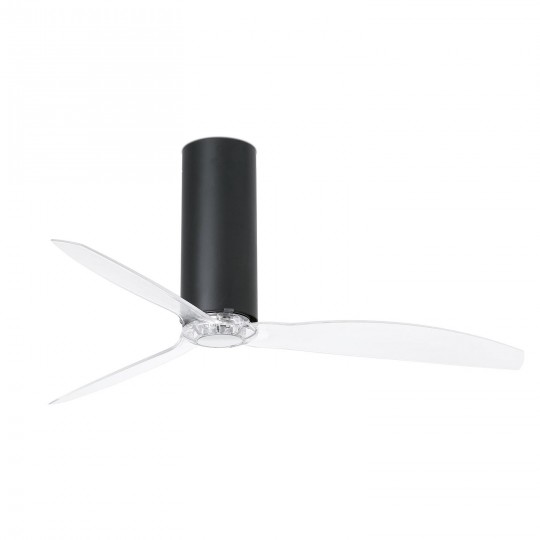 Siphon Ventilateur Plafonnier Noir Mat/Transparent Avec Moteur DC
