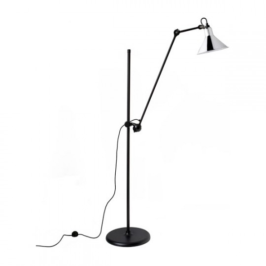 Lampadaire 215L Noir Satiné Réflecteur Chromé