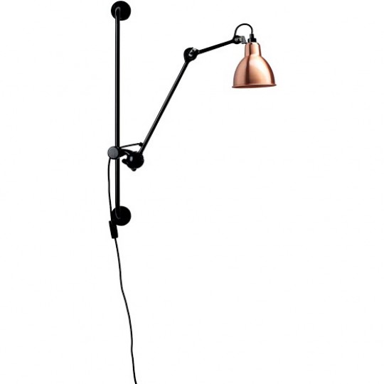 Applique 210 Noir Satiné Réflecteur Cuivre