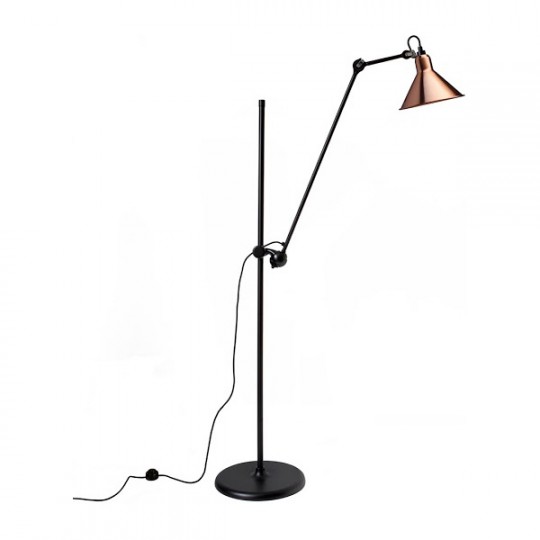 Lampadaire 215L Noir Satiné Réflecteur Cuivre