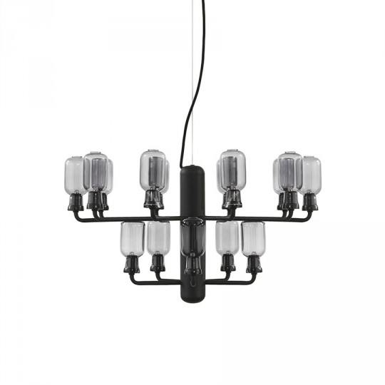 Amp Chandelier Petit Fumé/Noir