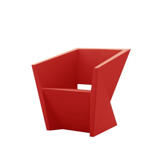 Faz Fauteuil avec Accoudoirs Rouge