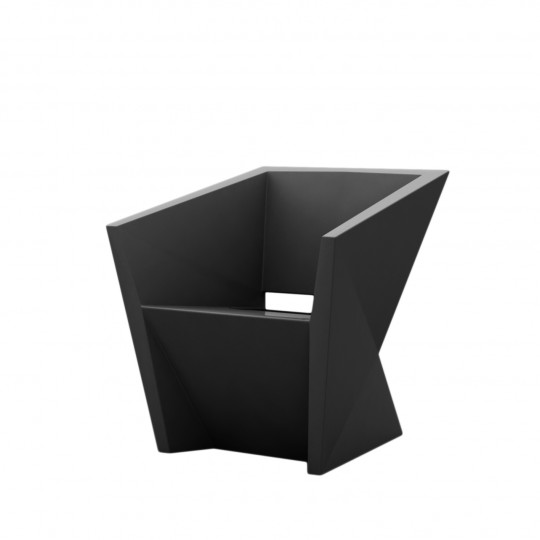 Faz Fauteuil avec Accoudoirs Anthracite Laqué