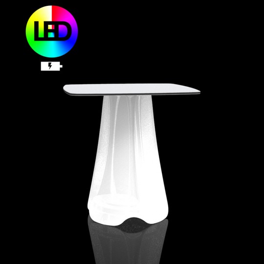 Pezzettina Table 70X70cm Lumineuse RGB LED avec Batterie