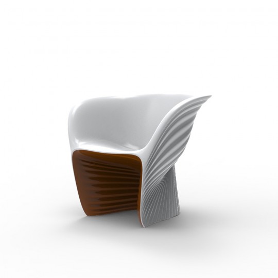 Biophilia Fauteuil Blanc/Marron Laqué