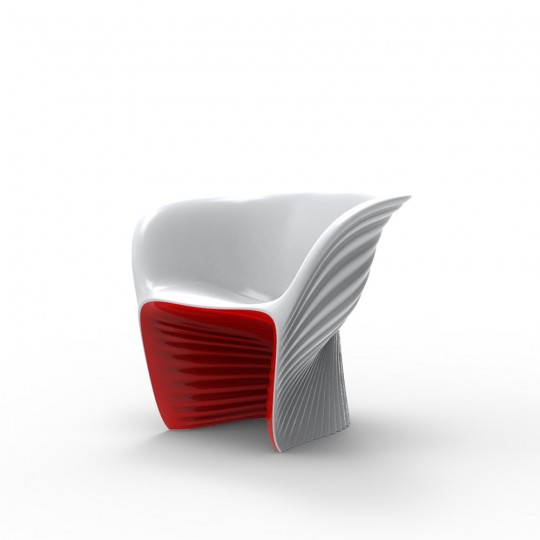 Biophilia Fauteuil Blanc/Rouge Laqué