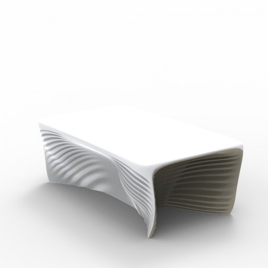 Biophilia Table Basse Blanc/Ecru Laqué
