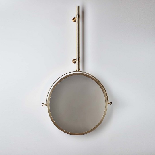 MbE Miroir Mural Orientable Laiton Poli