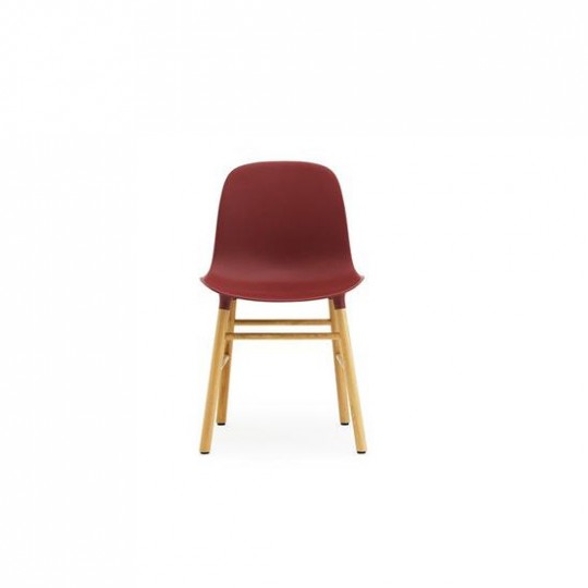 Form Chaise Rouge Pieds en Chêne