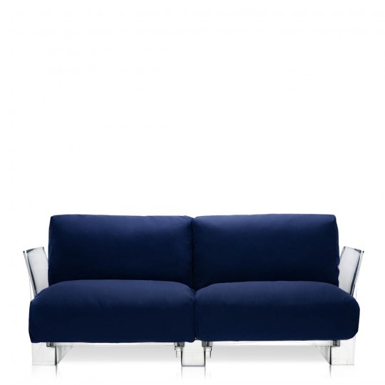 Pop Outdoor Canapé 2 Places Structure Transparente Bleu