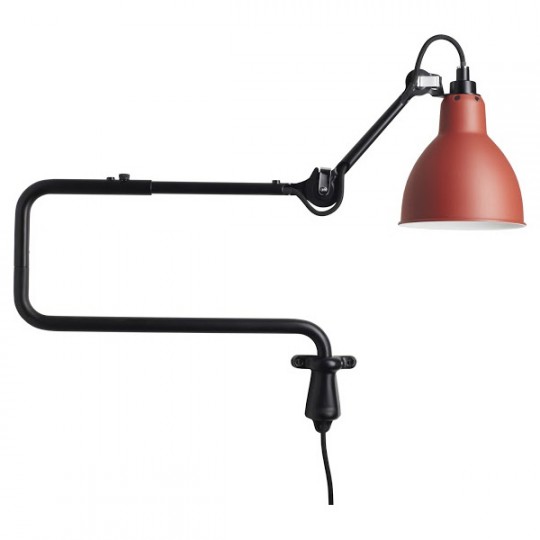 Applique 303 Noir Satiné Réflecteur Rouge