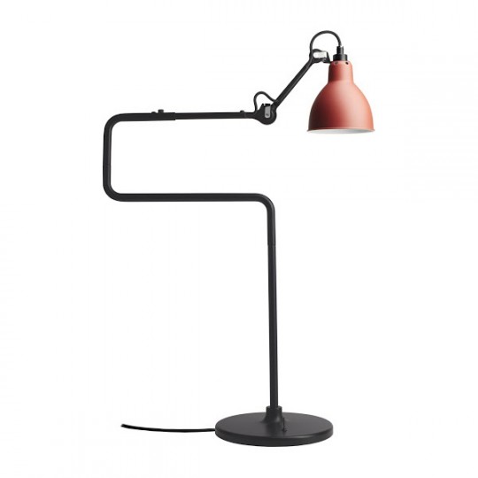Lampe de Table 317 Noir Réflecteur Rouge