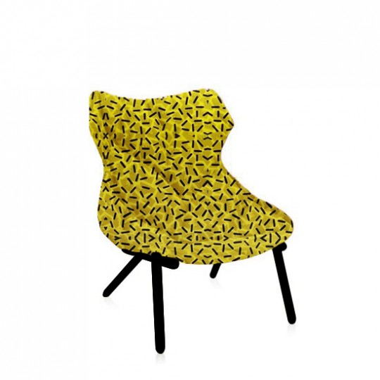 Foliage Fauteuil Jaune ? Pieds Noirs