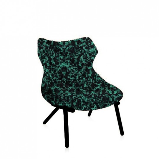 Foliage Fauteuil Vert ? Pieds Noirs