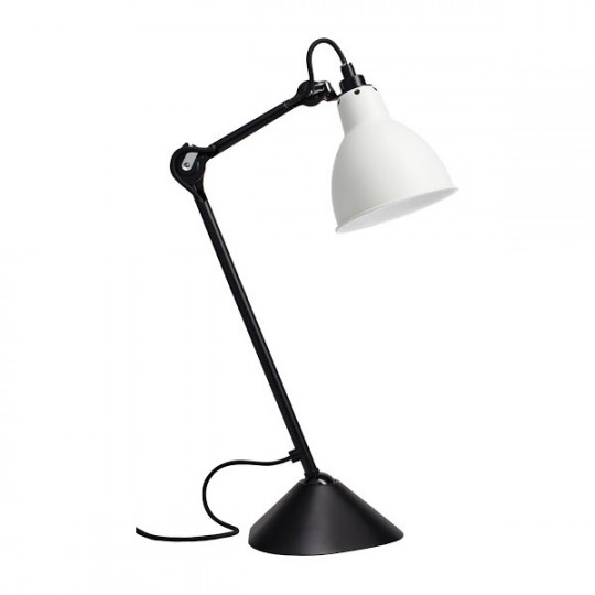 Lampe de Table 205 Noir Réflecteur Blanc