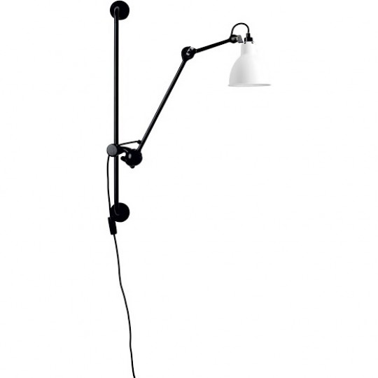 Applique 210 Noir Satiné Réflecteur Blanc