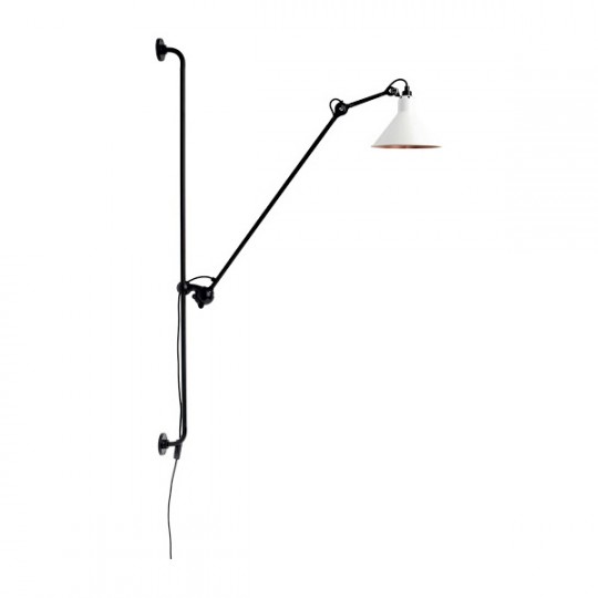 Applique 214 Noir Satiné Réflecteur Blanc Cuivre