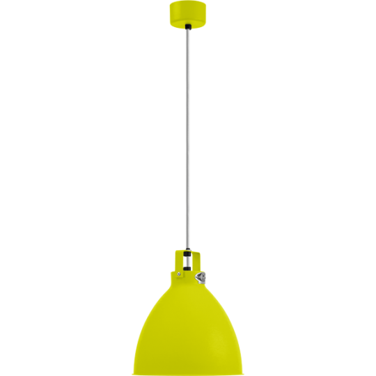 Augustin Suspension Ø24 Jaune Soufre Finition Intérieure/Cordon Blanc