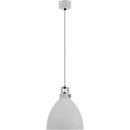 Augustin Suspension Ø24 Gris Argent Finition Intérieure/Cordon Blanc